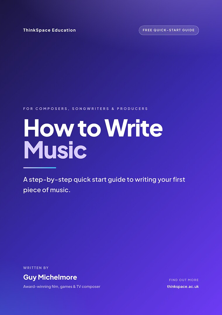 Cover of the free How To Write Music guide by composer Guy Michelmore